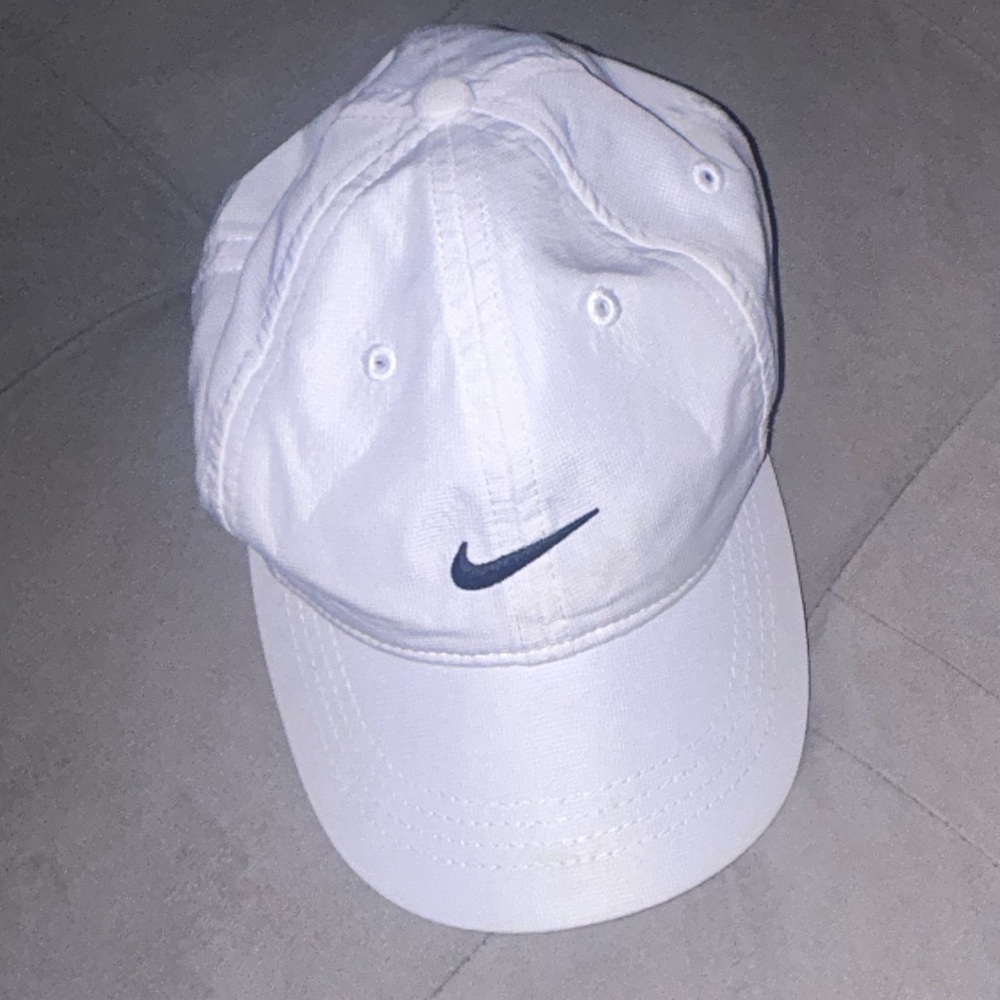 Nike White Cap with Black Logo SZ Toddler